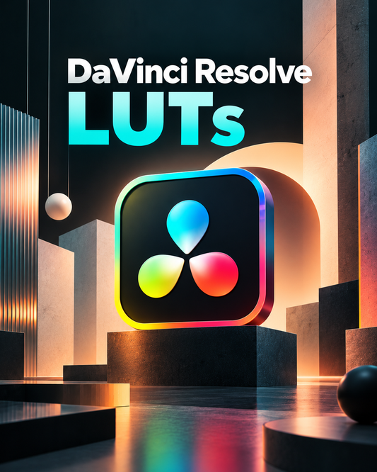 Best DaVinci Resolve LUTs for cinematic color grading featuring the DaVinci Resolve logo