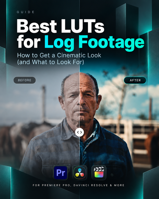 Best LUTs for LOG footage with cinematic before and after color grading