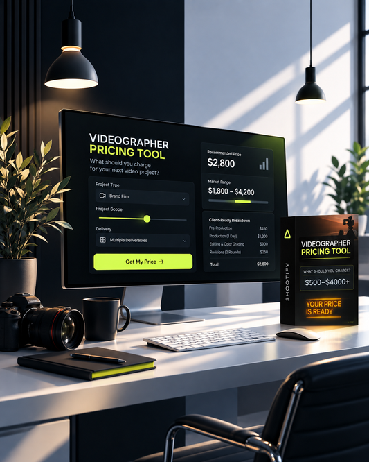 Videographer pricing guide and pricing tool for calculating video project rates